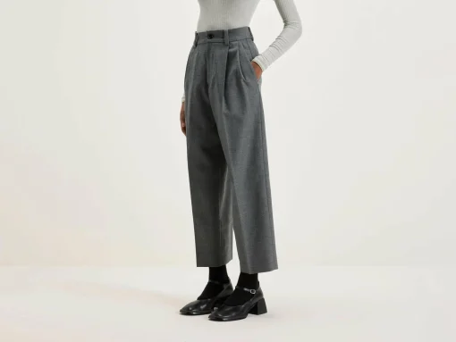 NICHOLSON & NICHOLSON Port Rechte Broek Van Wol