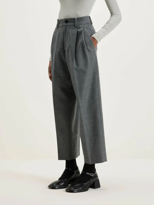 NICHOLSON & NICHOLSON Port Rechte Broek Van Wol